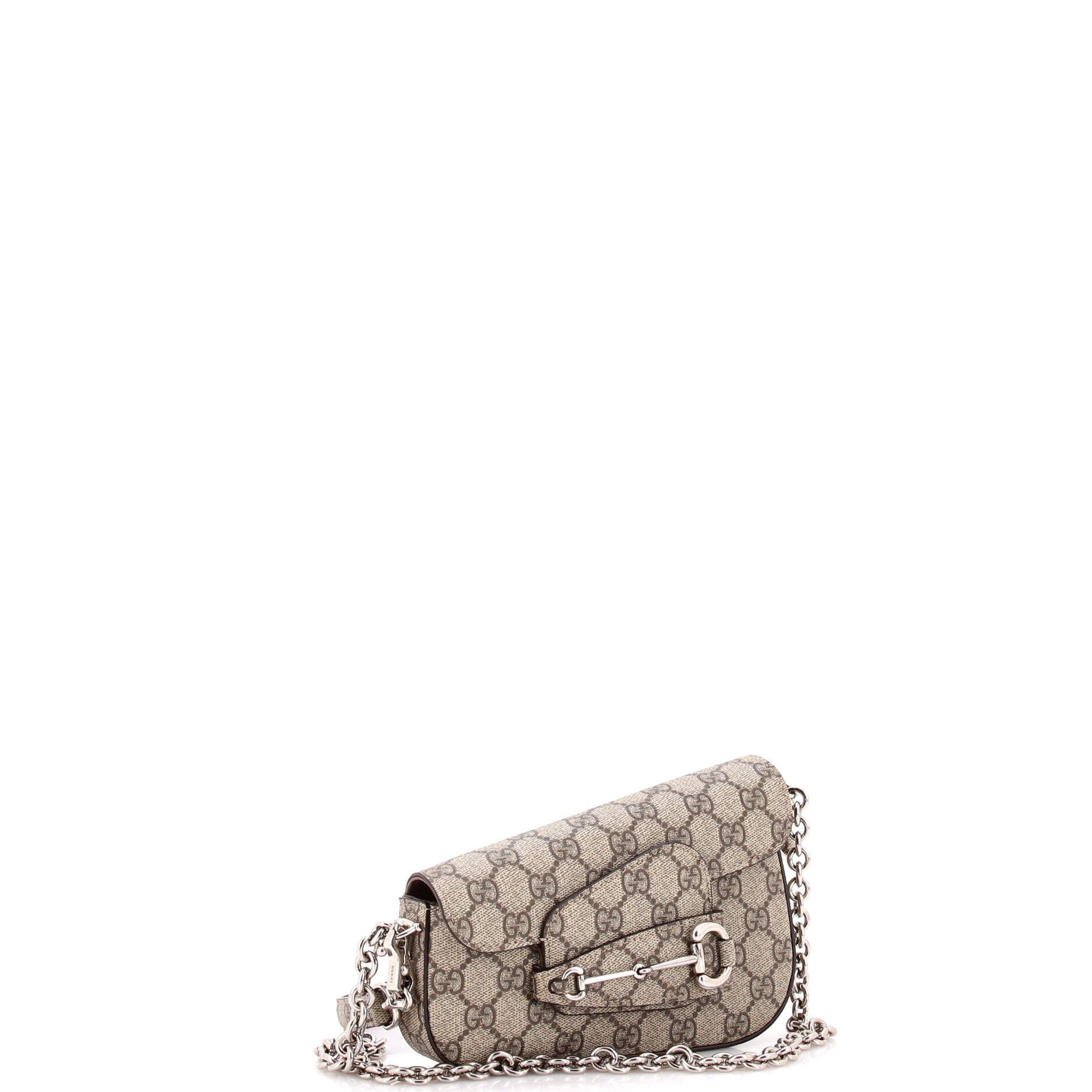 Horsebit 1955 Asymmetric Shoulder Bag GG Coated Canvas Mini