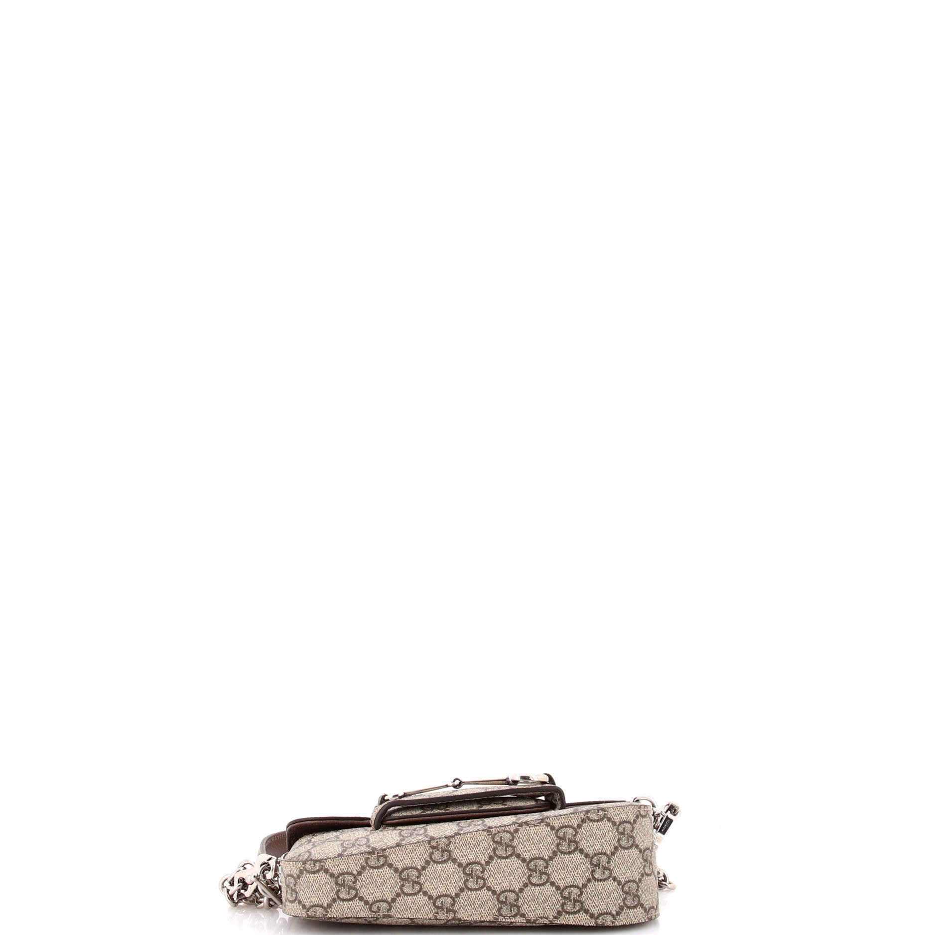 Horsebit 1955 Asymmetric Shoulder Bag GG Coated Canvas Mini