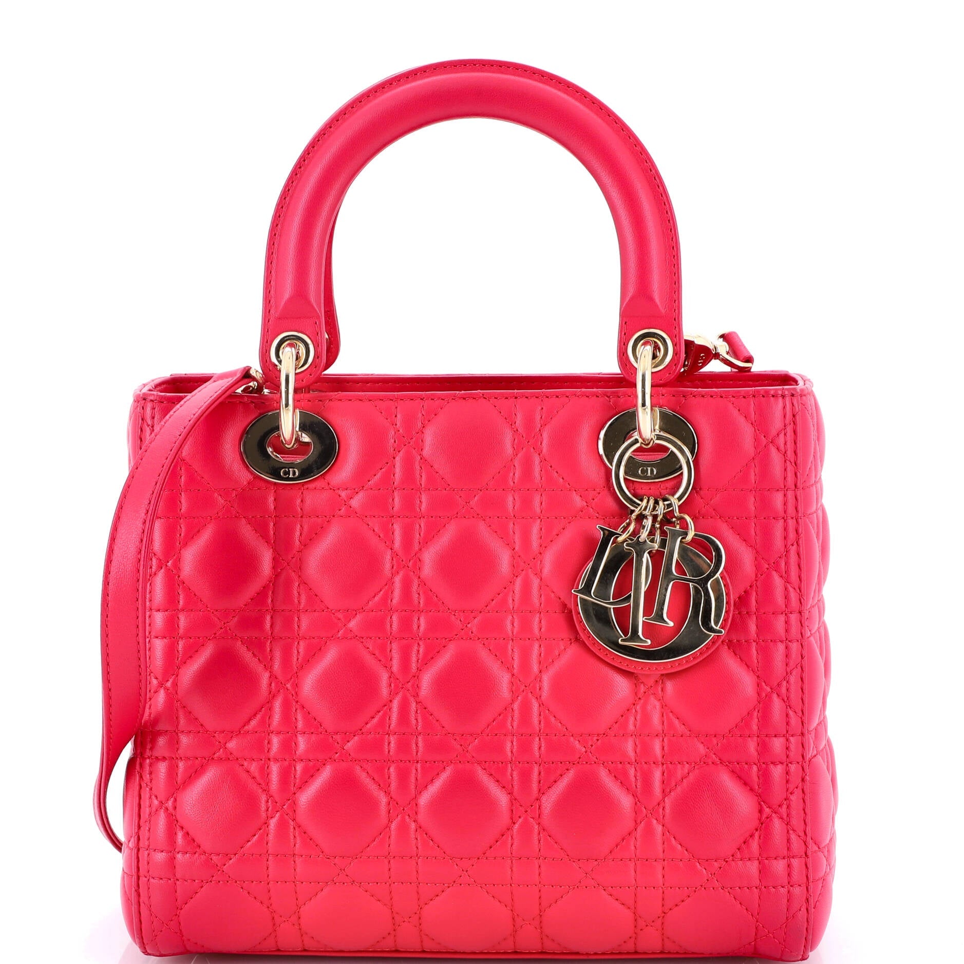 Lady Dior Bag Cannage Quilt Lambskin Medium