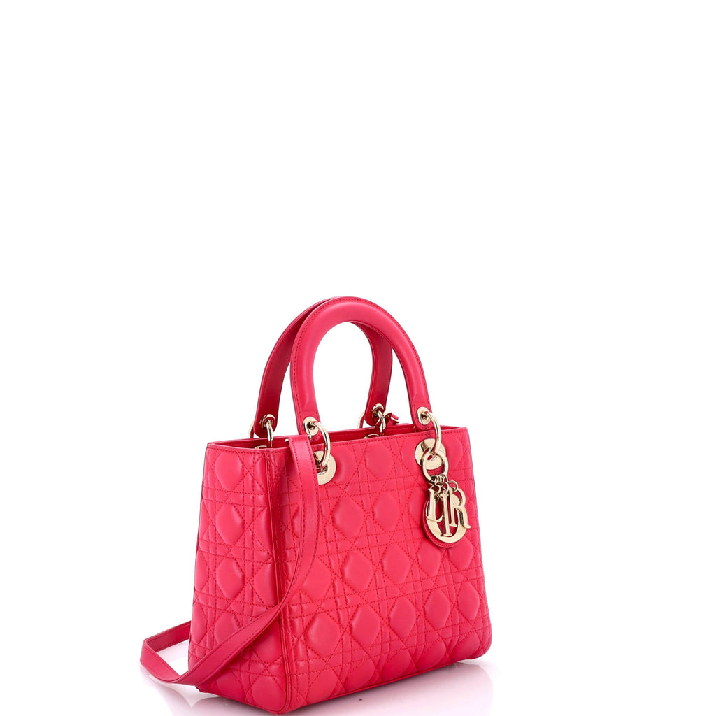 Lady Dior Bag Cannage Quilt Lambskin Medium