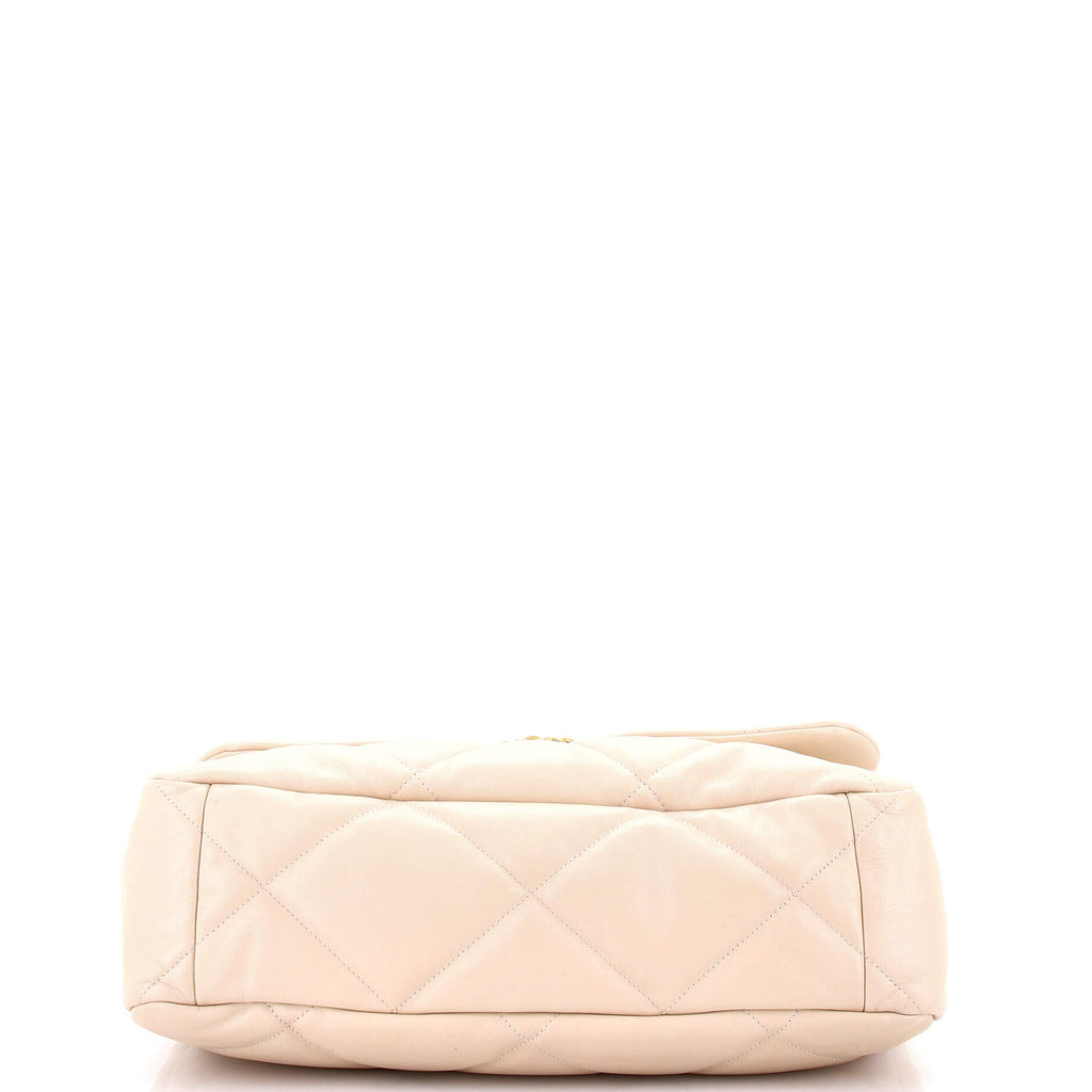 19 Flap Bag Quilted Leather Maxi
