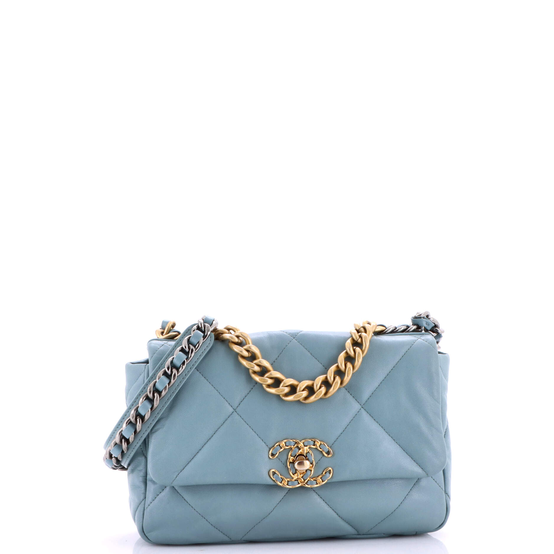 19 Flap Bag Quilted Leather Medium