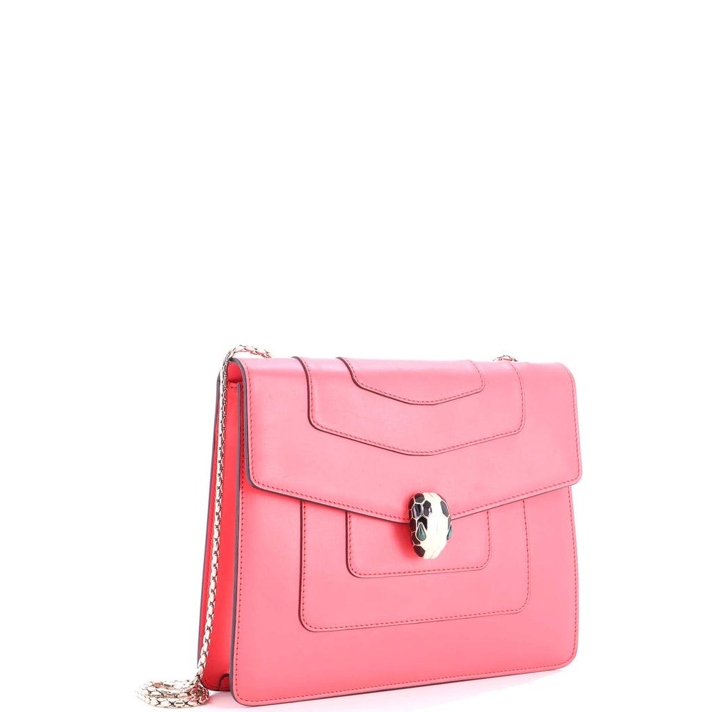 Serpenti Forever Square Shoulder Bag Leather Medium