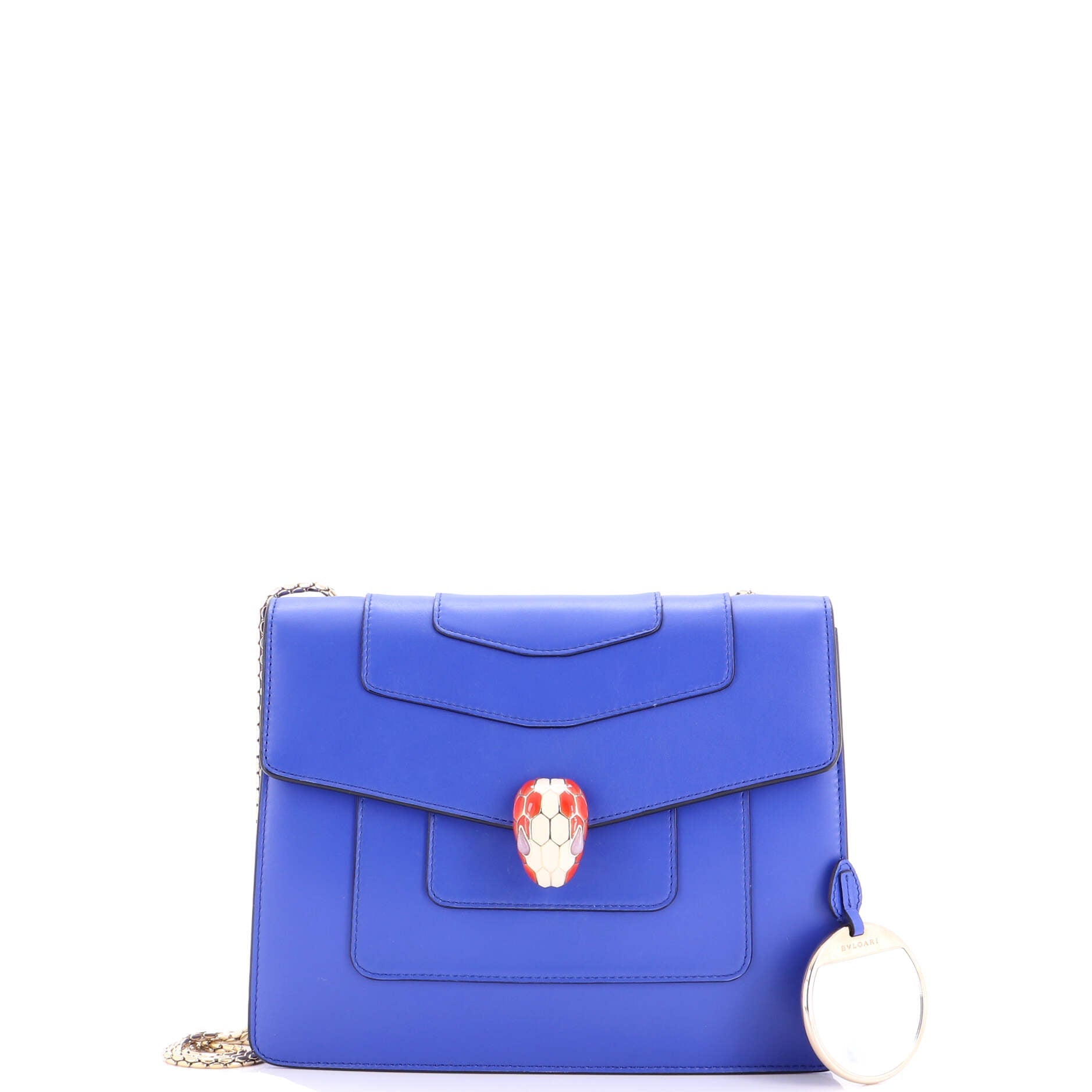 Serpenti Forever Square Shoulder Bag Leather Medium