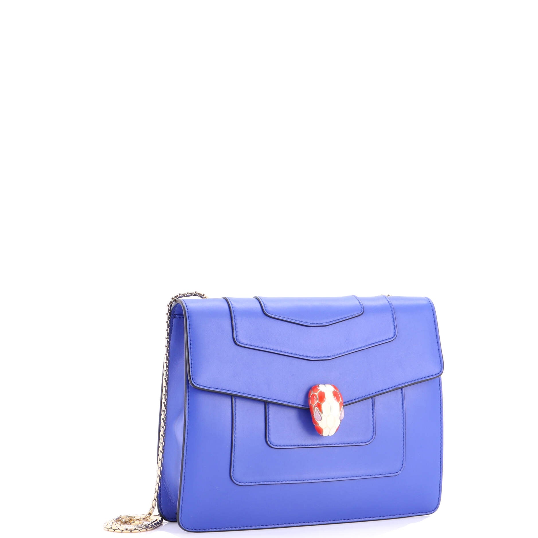 Serpenti Forever Square Shoulder Bag Leather Medium