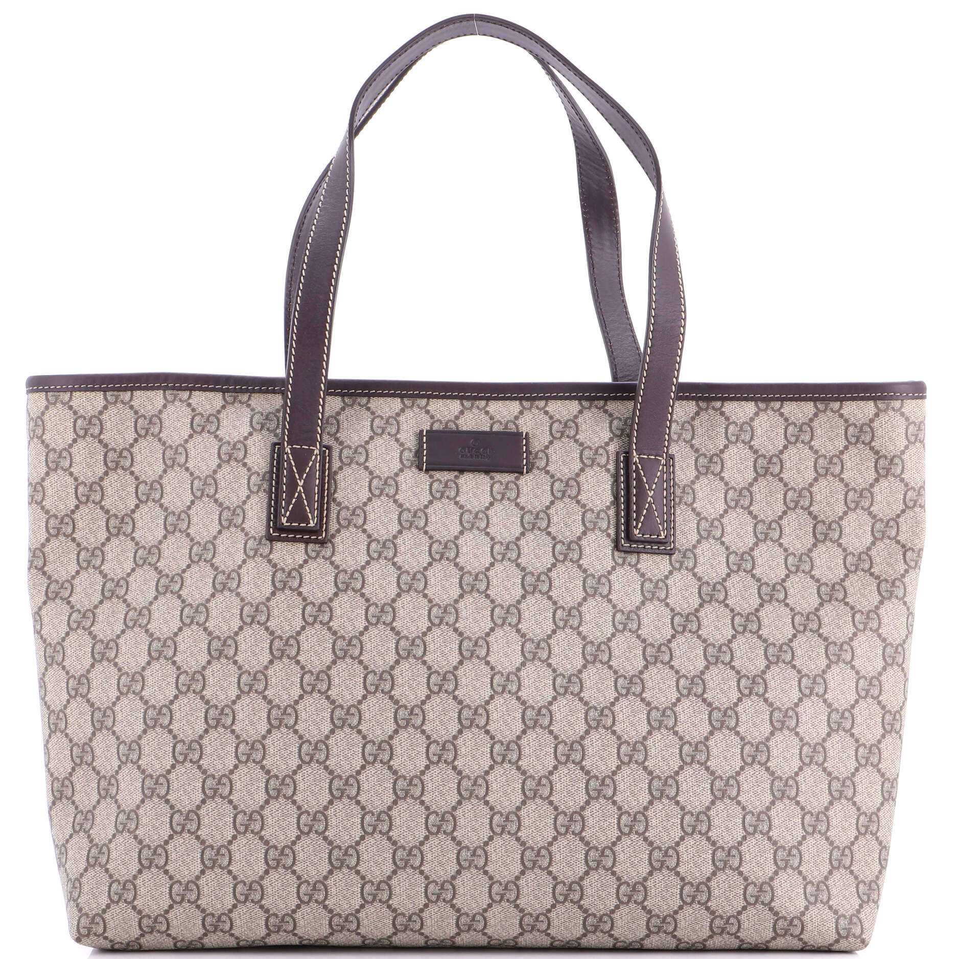 Plus Tote GG Coated Canvas with Leather Medium