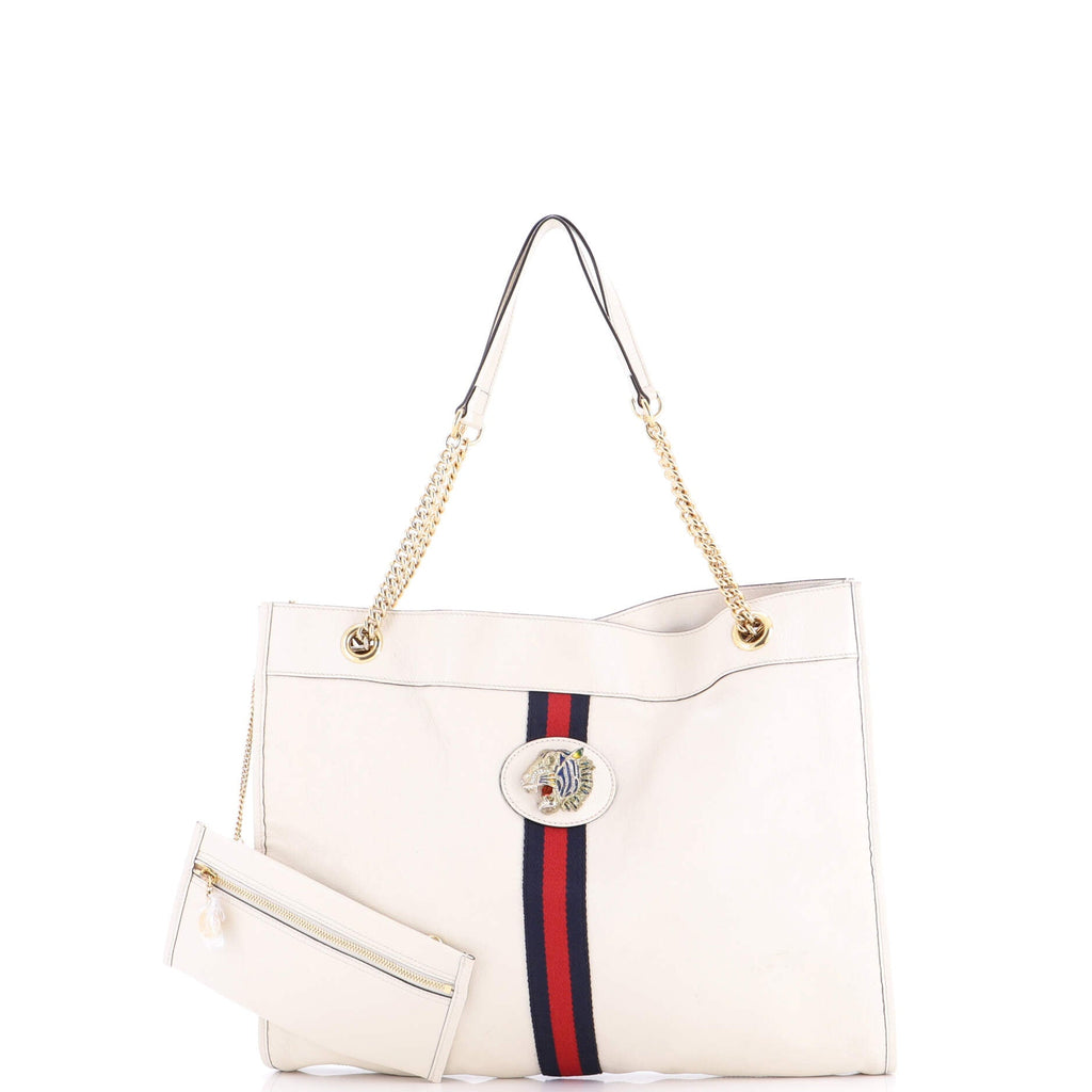 Rajah Chain Tote Leather Large