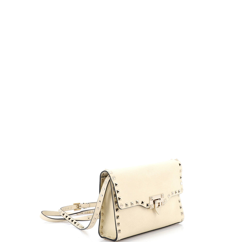 Rockstud Flip Lock Flap Bag Leather Medium