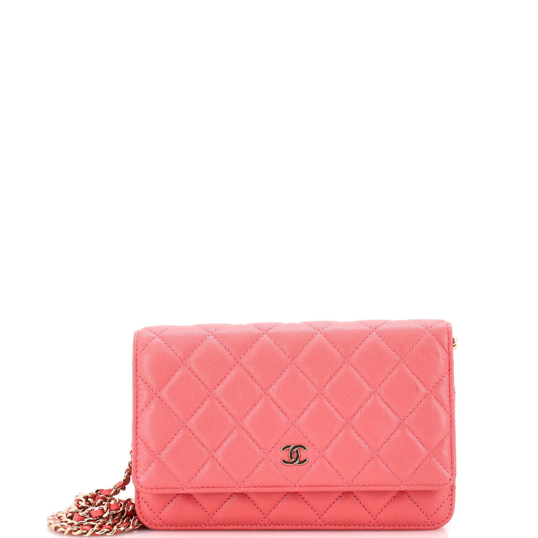 Wallet on Chain Quilted Caviar