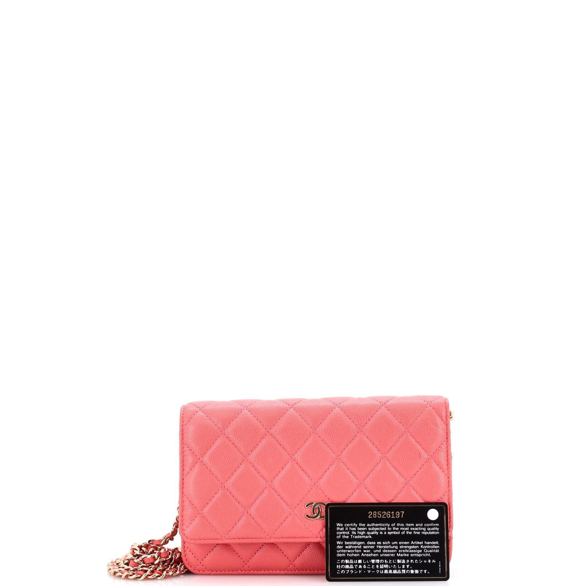Wallet on Chain Quilted Caviar