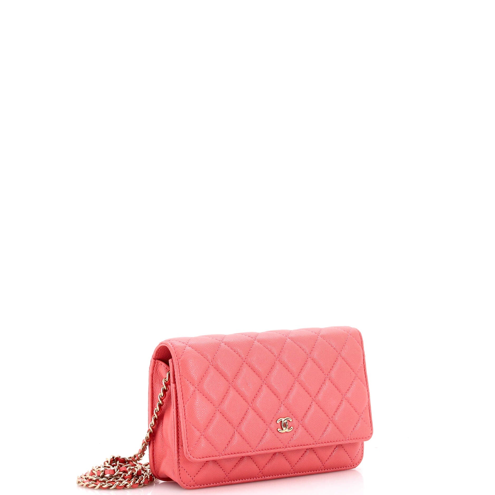 Wallet on Chain Quilted Caviar