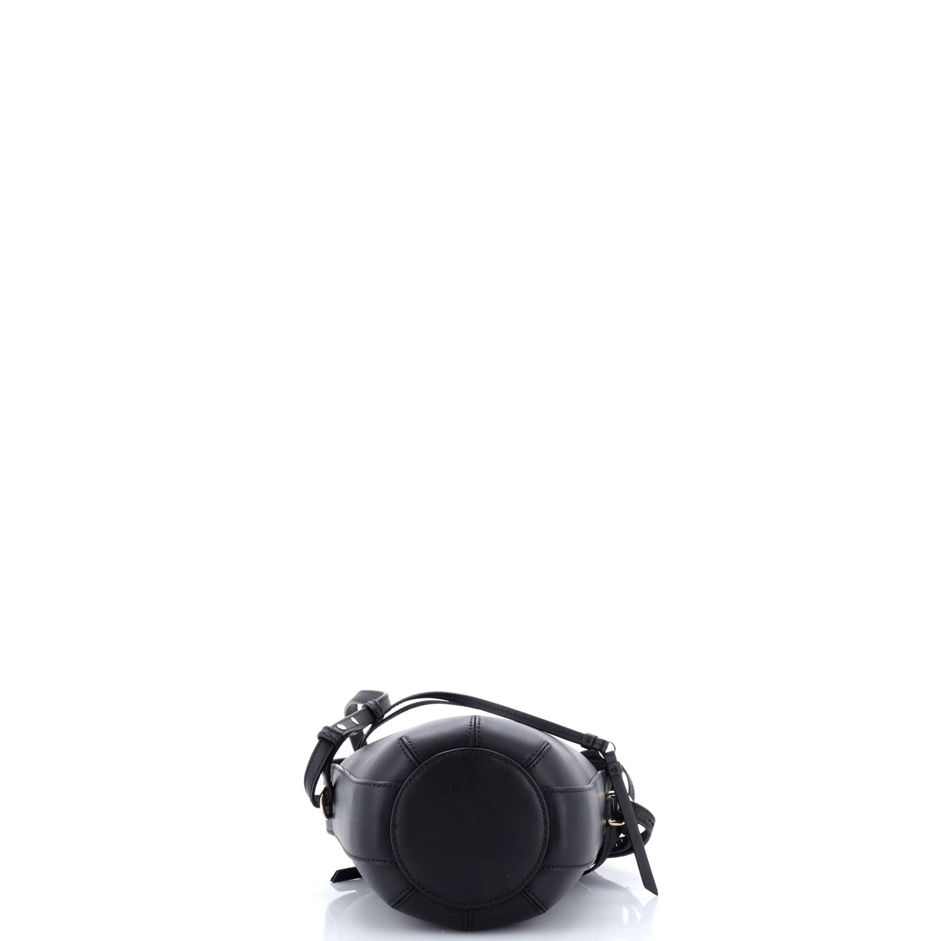 Sense Drawstring Bucket Bag Leather