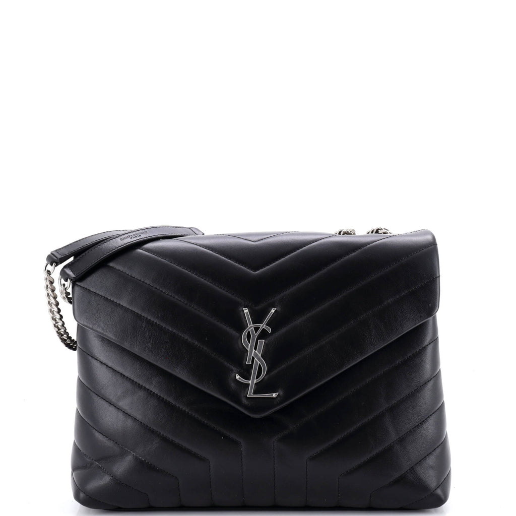 Loulou Shoulder Bag Matelasse Chevron Leather Medium