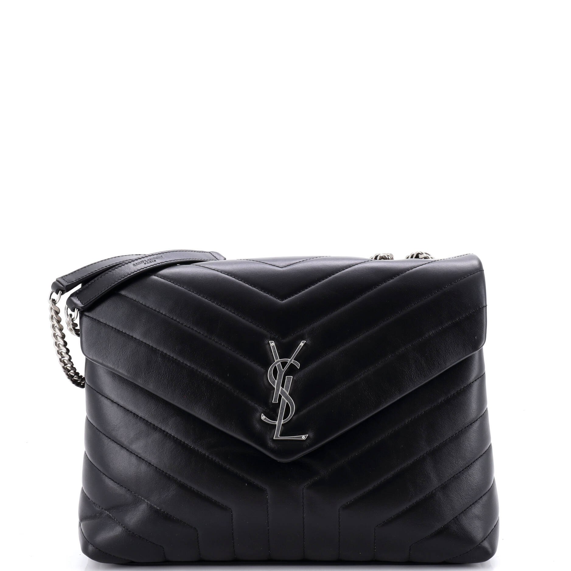 Loulou Shoulder Bag Matelasse Chevron Leather Medium