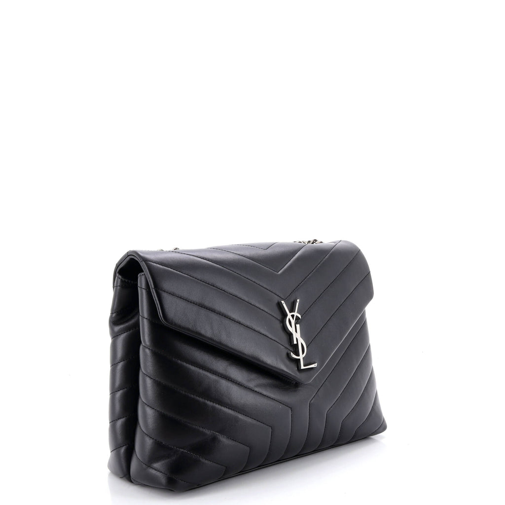 Loulou Shoulder Bag Matelasse Chevron Leather Medium