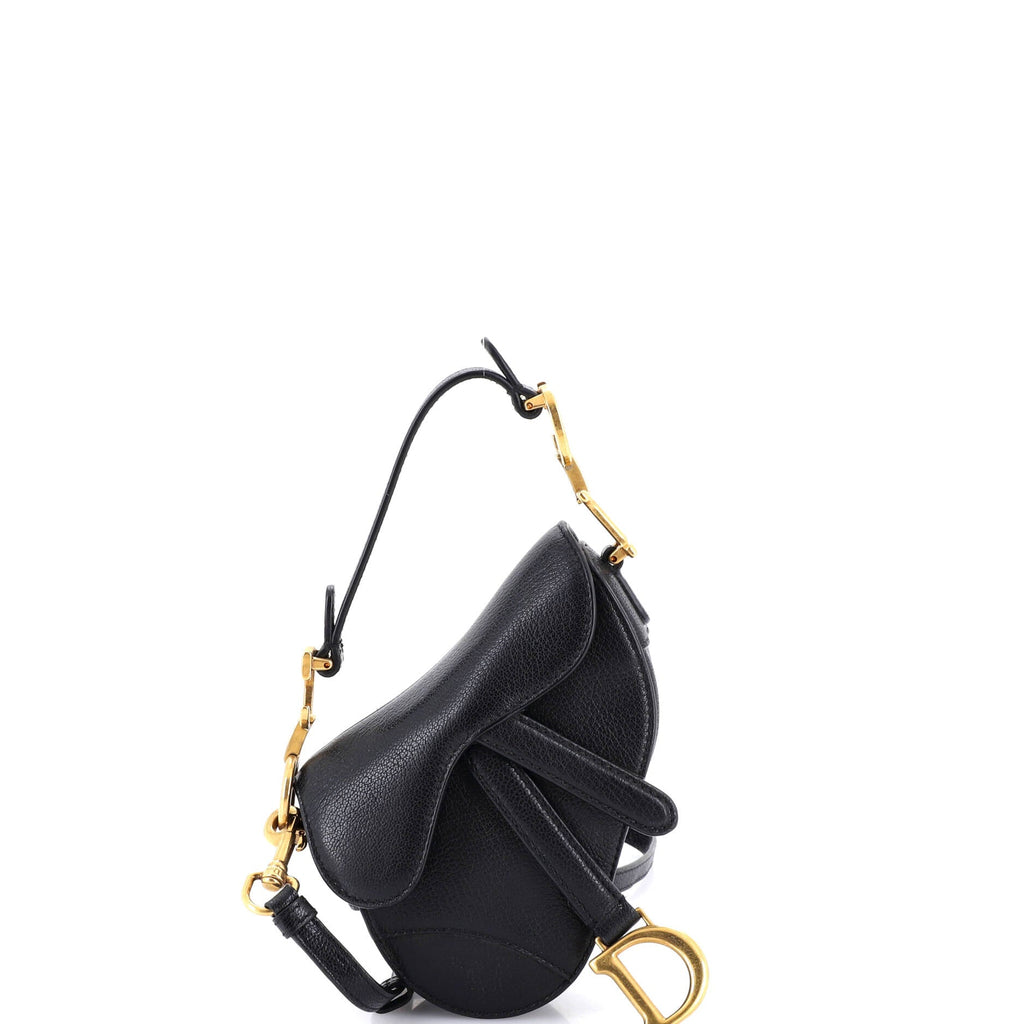 Saddle Handbag with Strap Leather Micro
