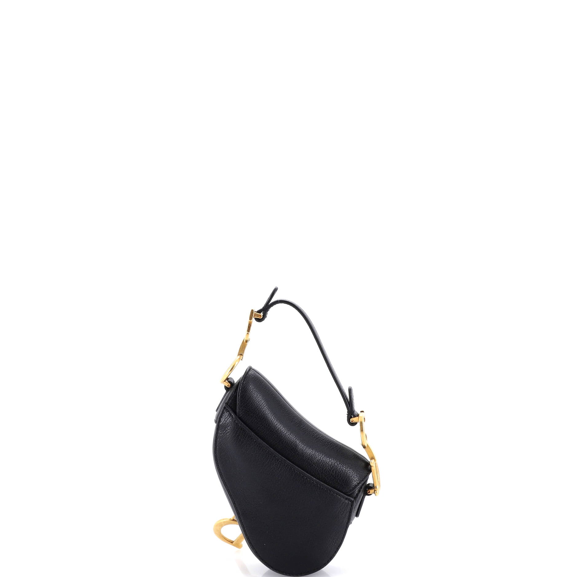 Saddle Handbag with Strap Leather Micro