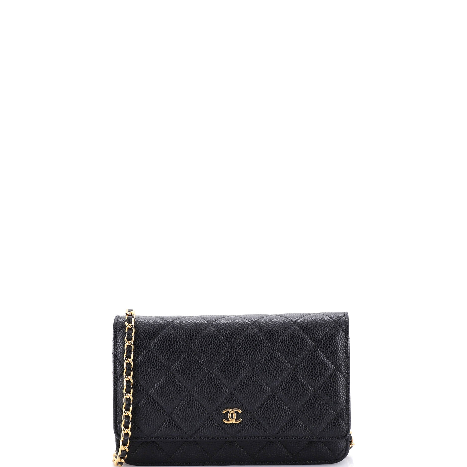 Wallet on Chain Quilted Caviar