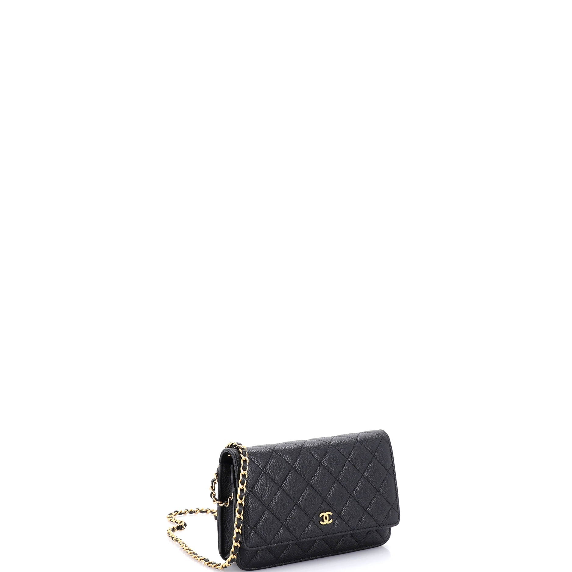 Wallet on Chain Quilted Caviar