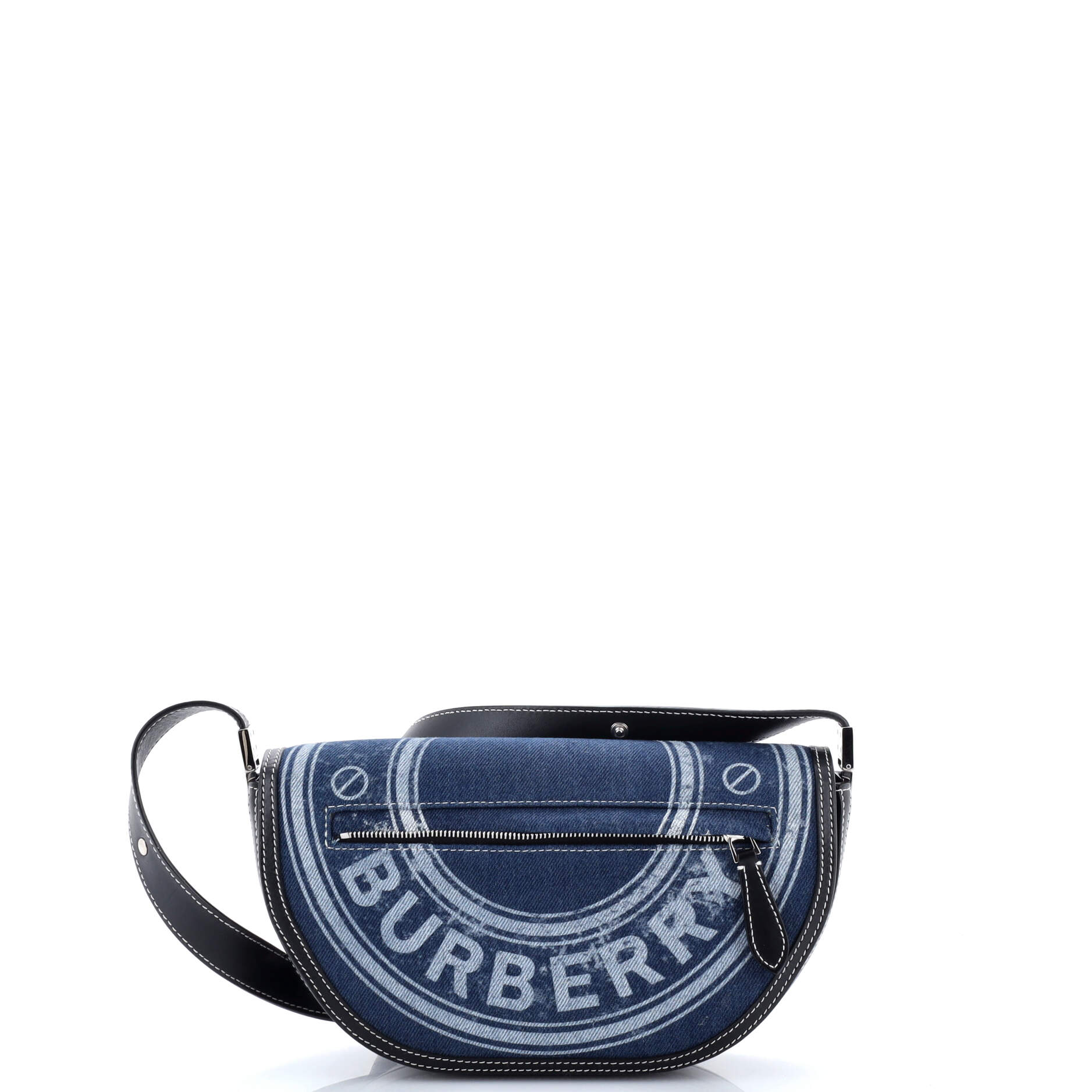 Olympia Flap Bag Printed Denim with Leather Small