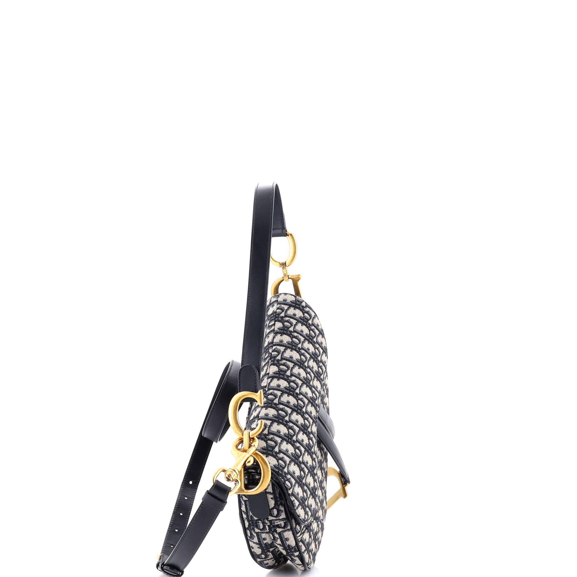 Saddle Handbag with Strap Oblique Canvas Medium