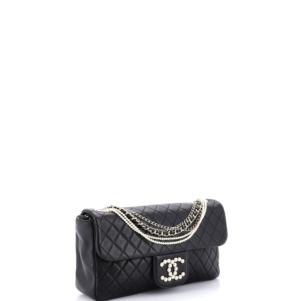 Westminster Pearl Chain Flap Bag Quilted Lambskin Medium
