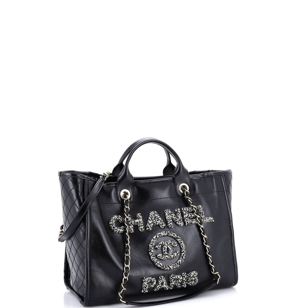 Deauville Tote Embellished Shiny Calfskin Medium