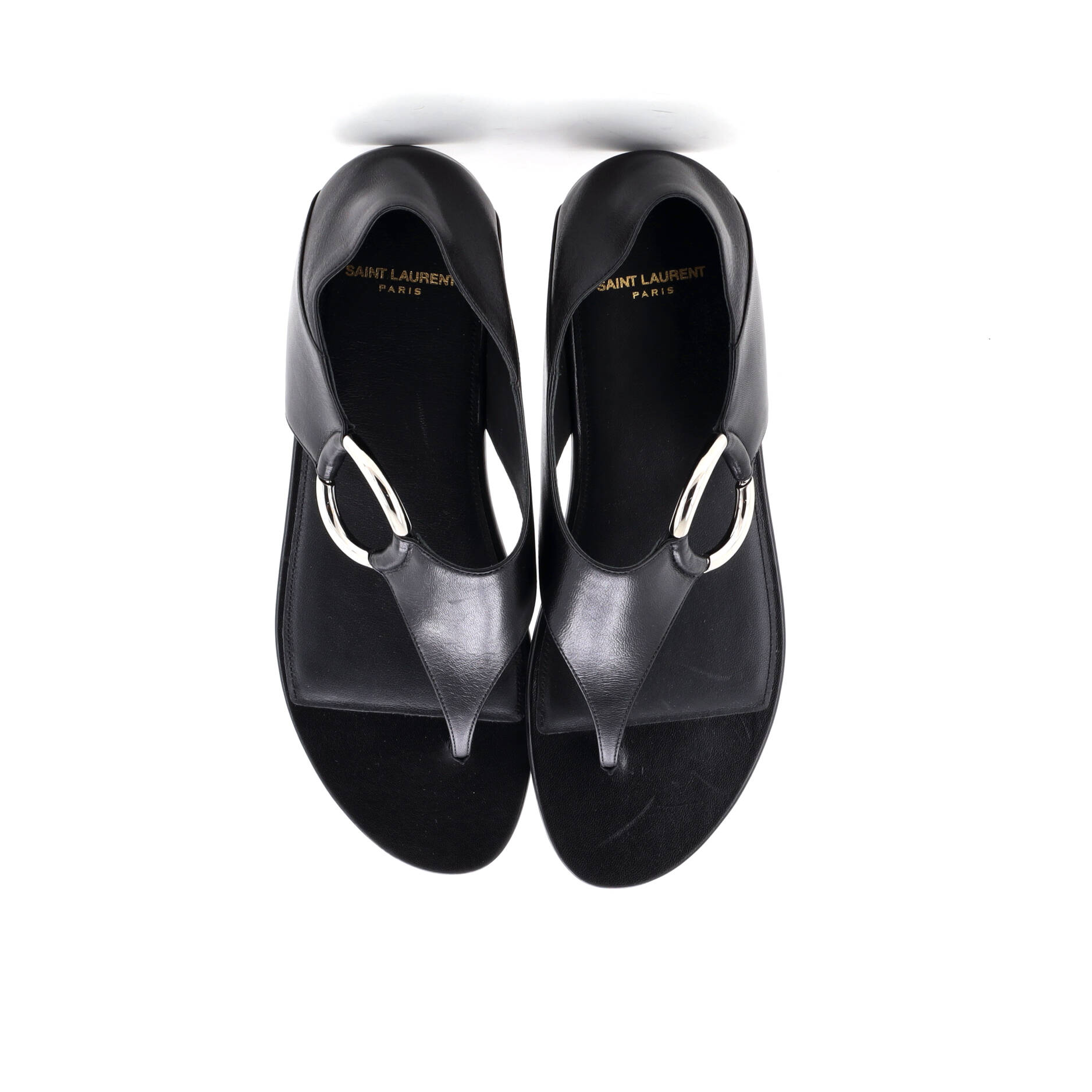 Women's Ring Flat Sandals Leather