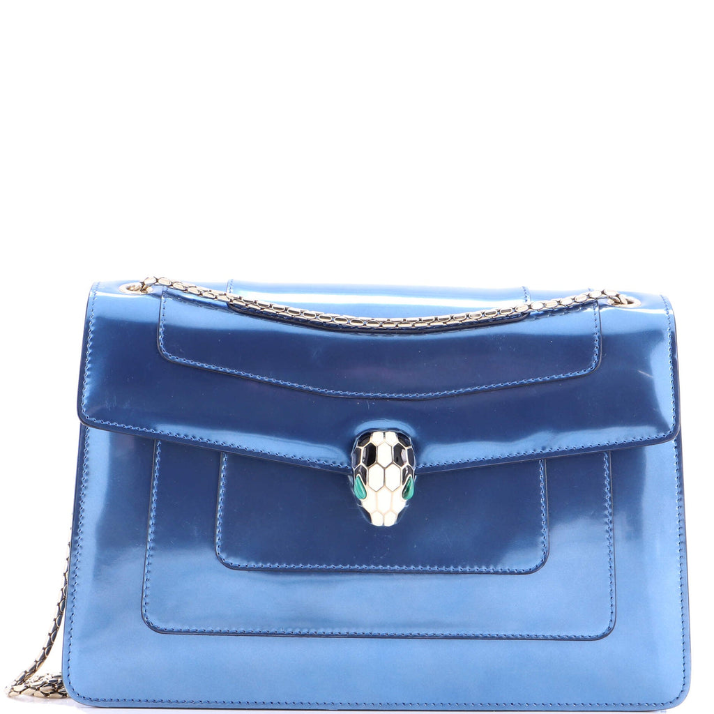 Serpenti Forever Shoulder Bag Metallic Leather Medium
