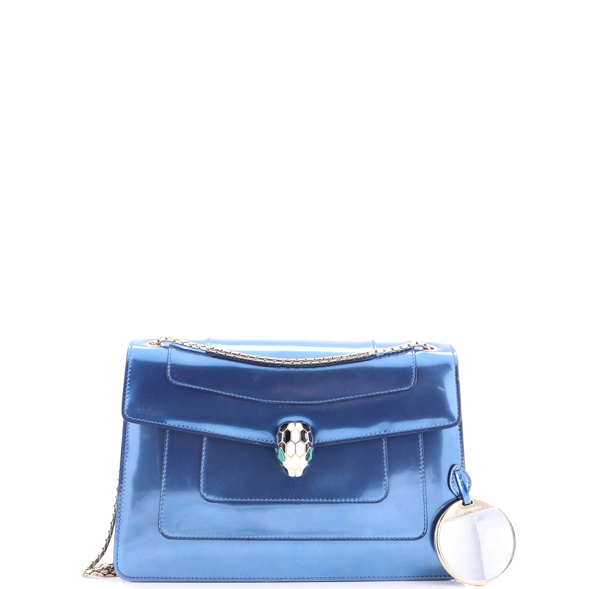 Serpenti Forever Shoulder Bag Metallic Leather Medium