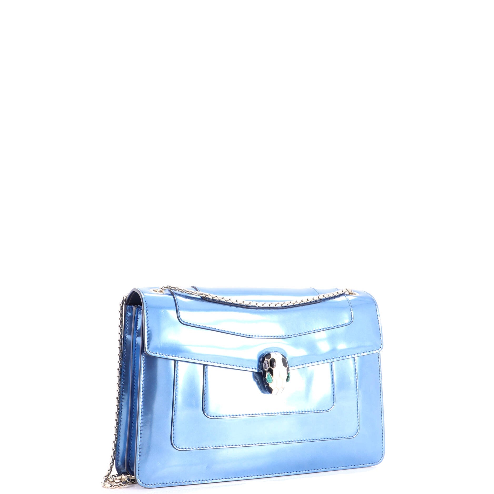 Serpenti Forever Shoulder Bag Metallic Leather Medium