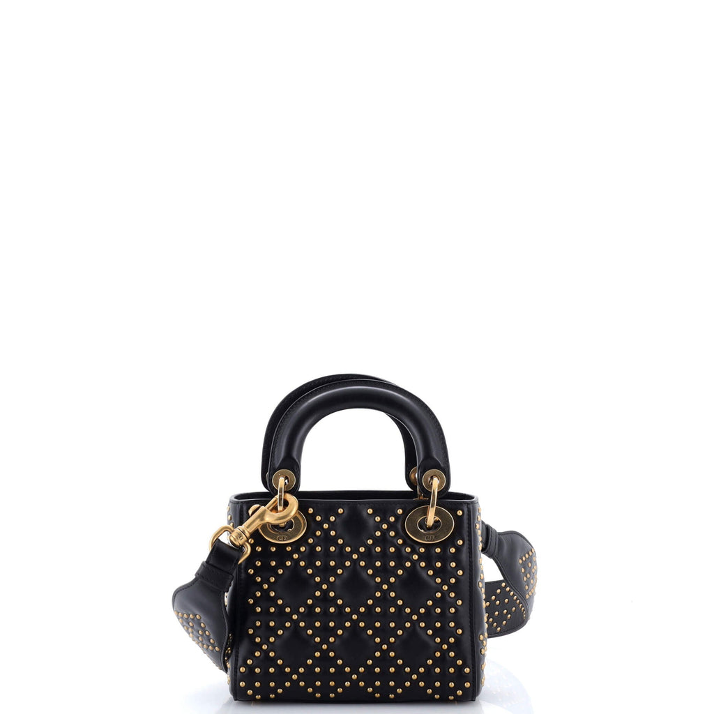 Supple Lady Dior Bag Cannage Studded Lambskin Mini