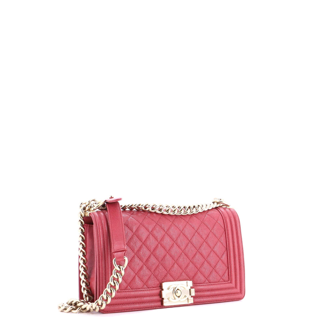 Boy Flap Bag Quilted Caviar Old Medium