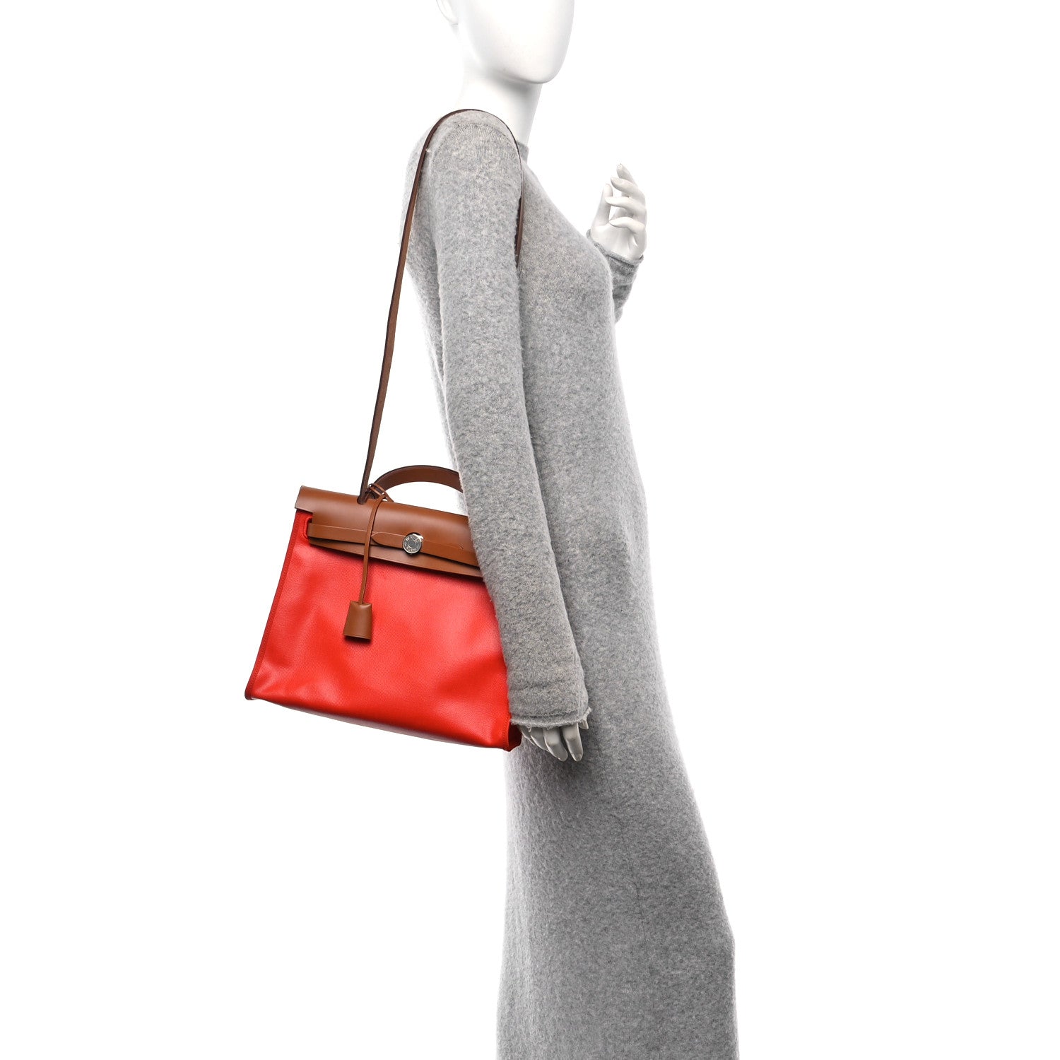 Toile H Berline Vache Hunter Herbag Zip 31 PM Capucine Fauve