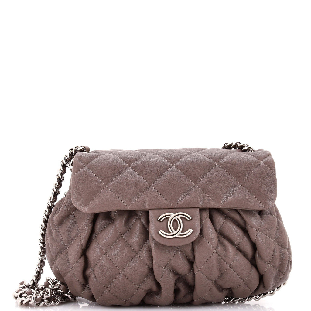 Chain Around Flap Bag Quilted Leather Medium