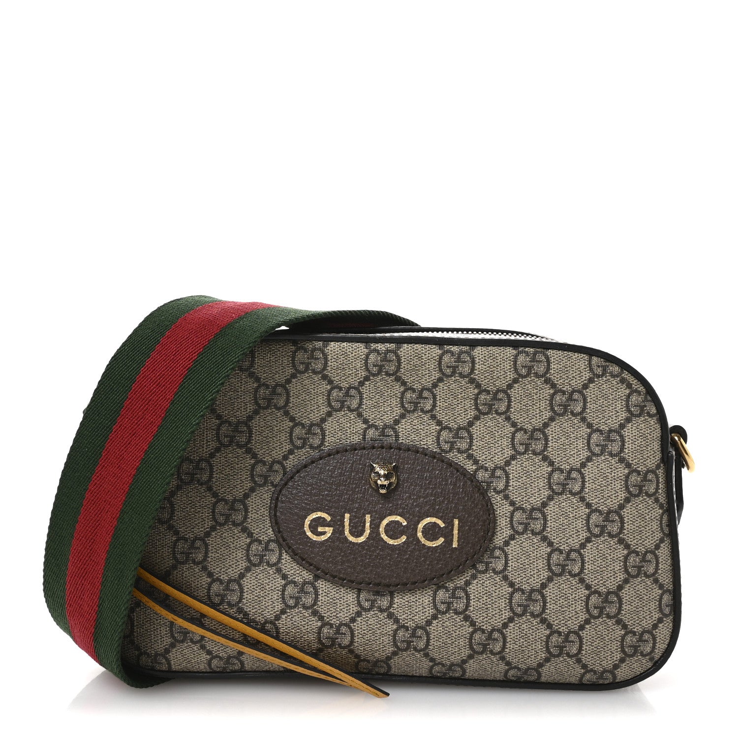 GG Supreme Monogram Web Neo Vintage Shoulder Bag Beige New Acero Crop
