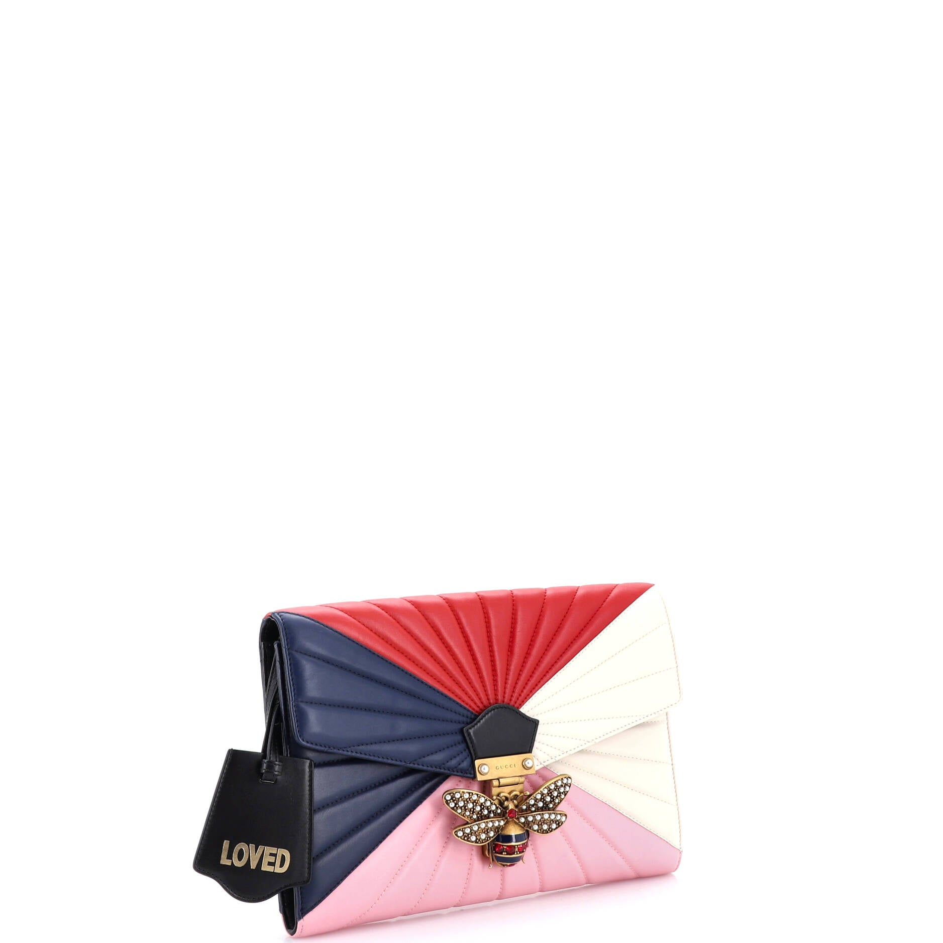 Queen Margaret Clutch Colorblock Leather