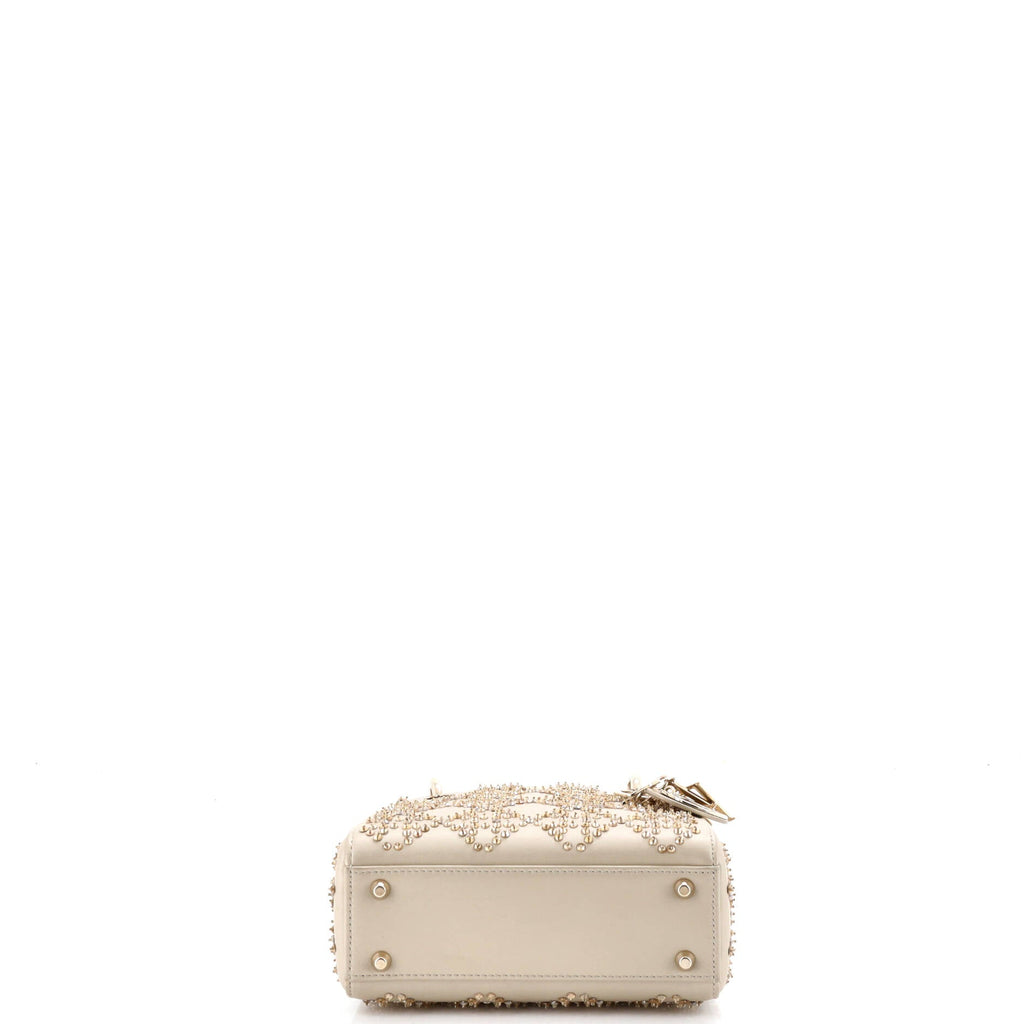 Lady Dior Chain Bag Crystal Embellished Cannage Quilt Leather Mini