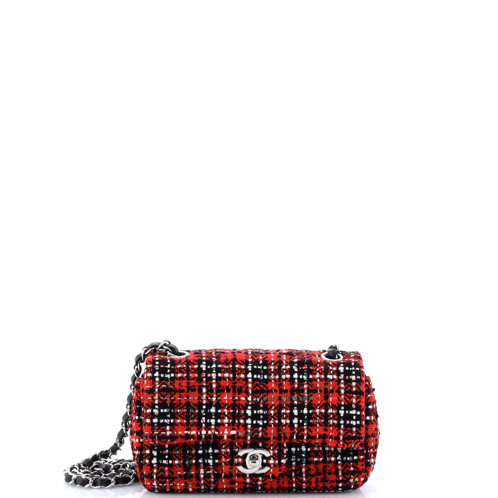 Classic Single Flap Bag Quilted Tweed Mini
