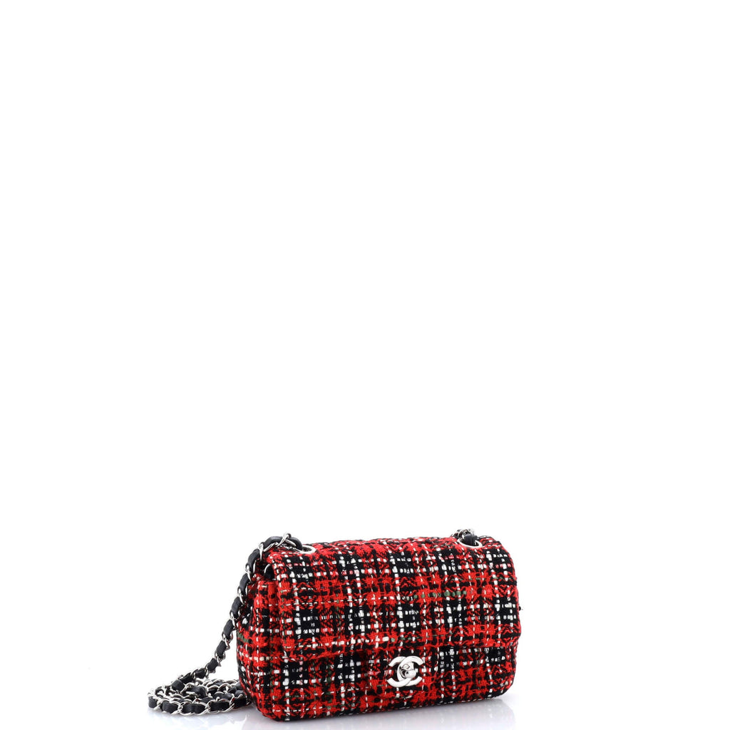 Classic Single Flap Bag Quilted Tweed Mini