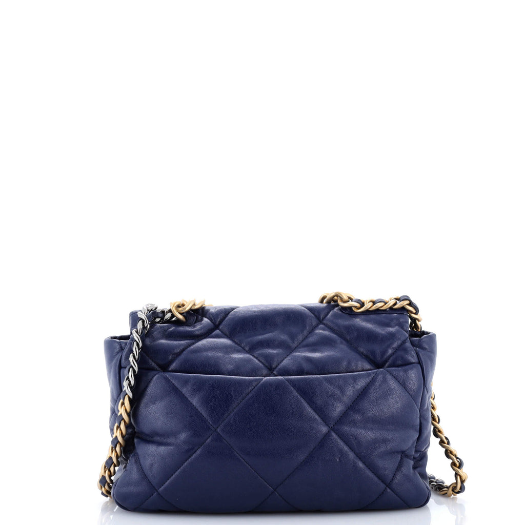 19 Flap Bag Quilted Leather Large