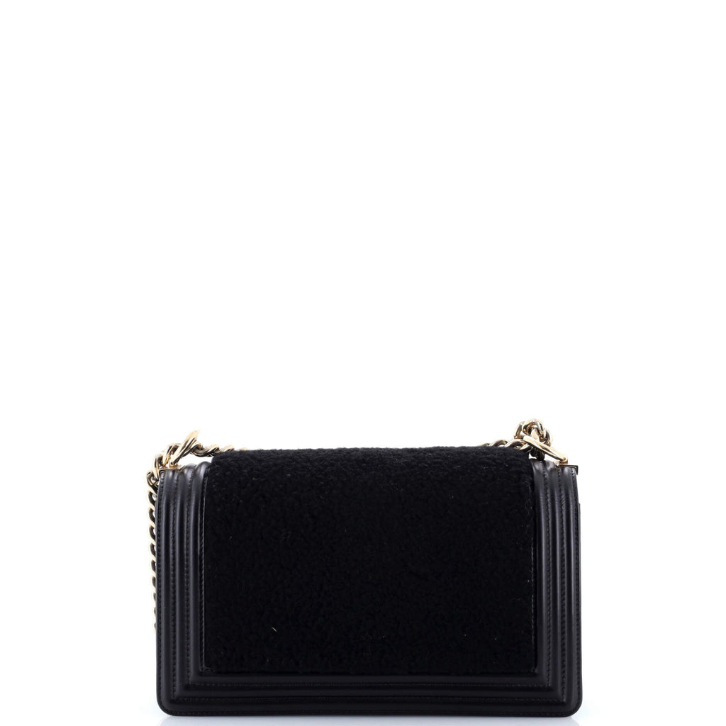 Boy Flap Bag Shearling with Leather Old Medium