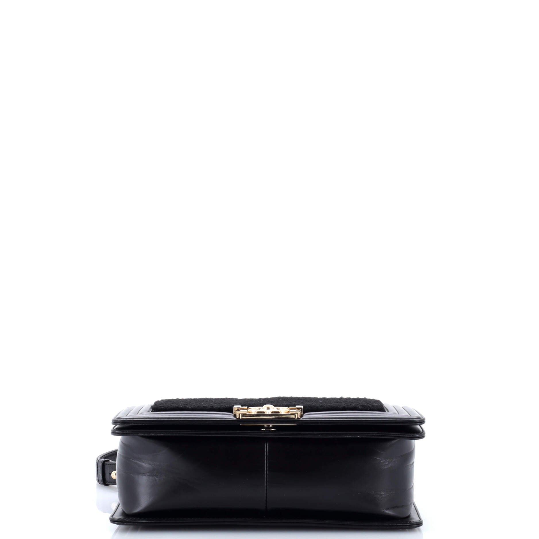 Boy Flap Bag Shearling with Leather Old Medium