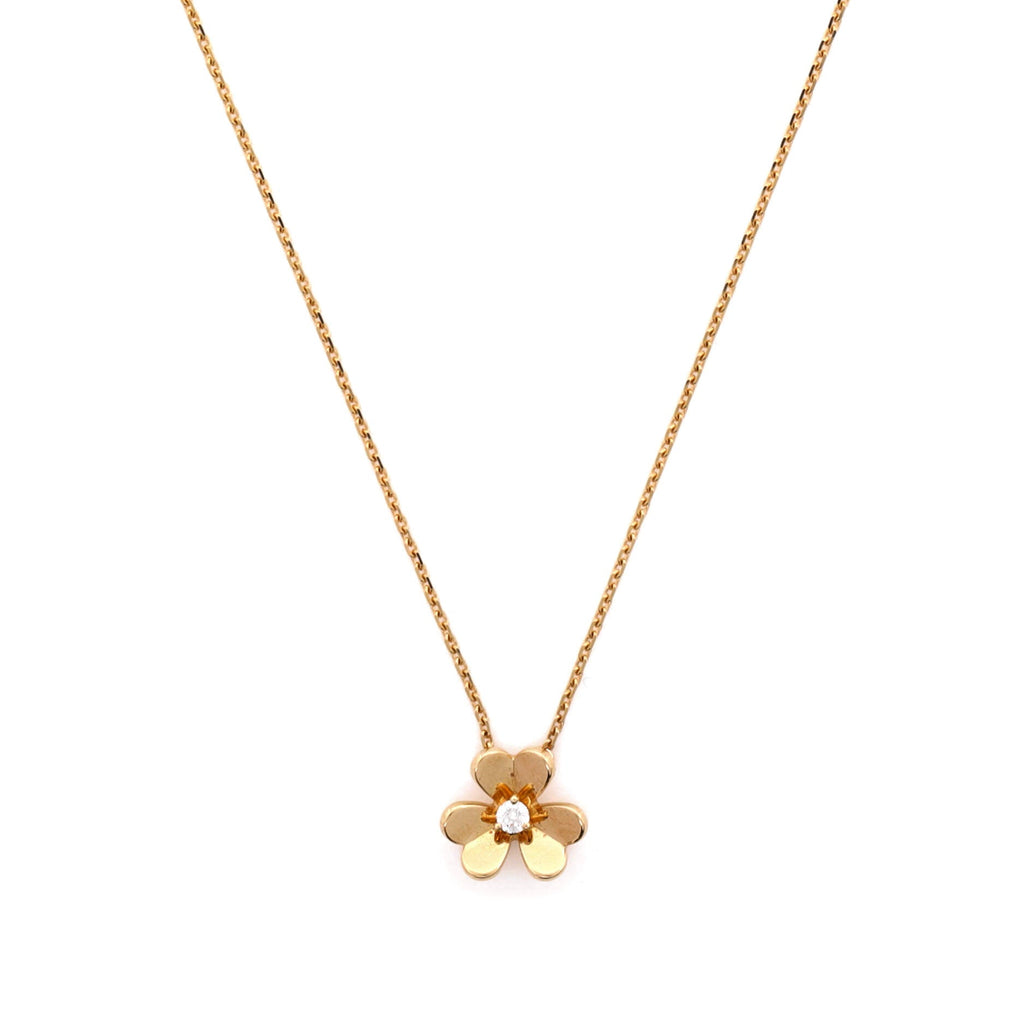 Frivole Pendant Necklace 18K Yellow Gold and Diamond Mini