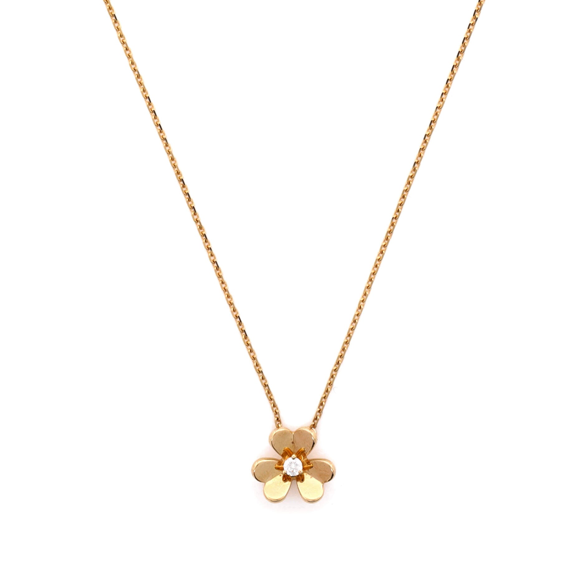 Frivole Pendant Necklace 18K Yellow Gold and Diamond Mini