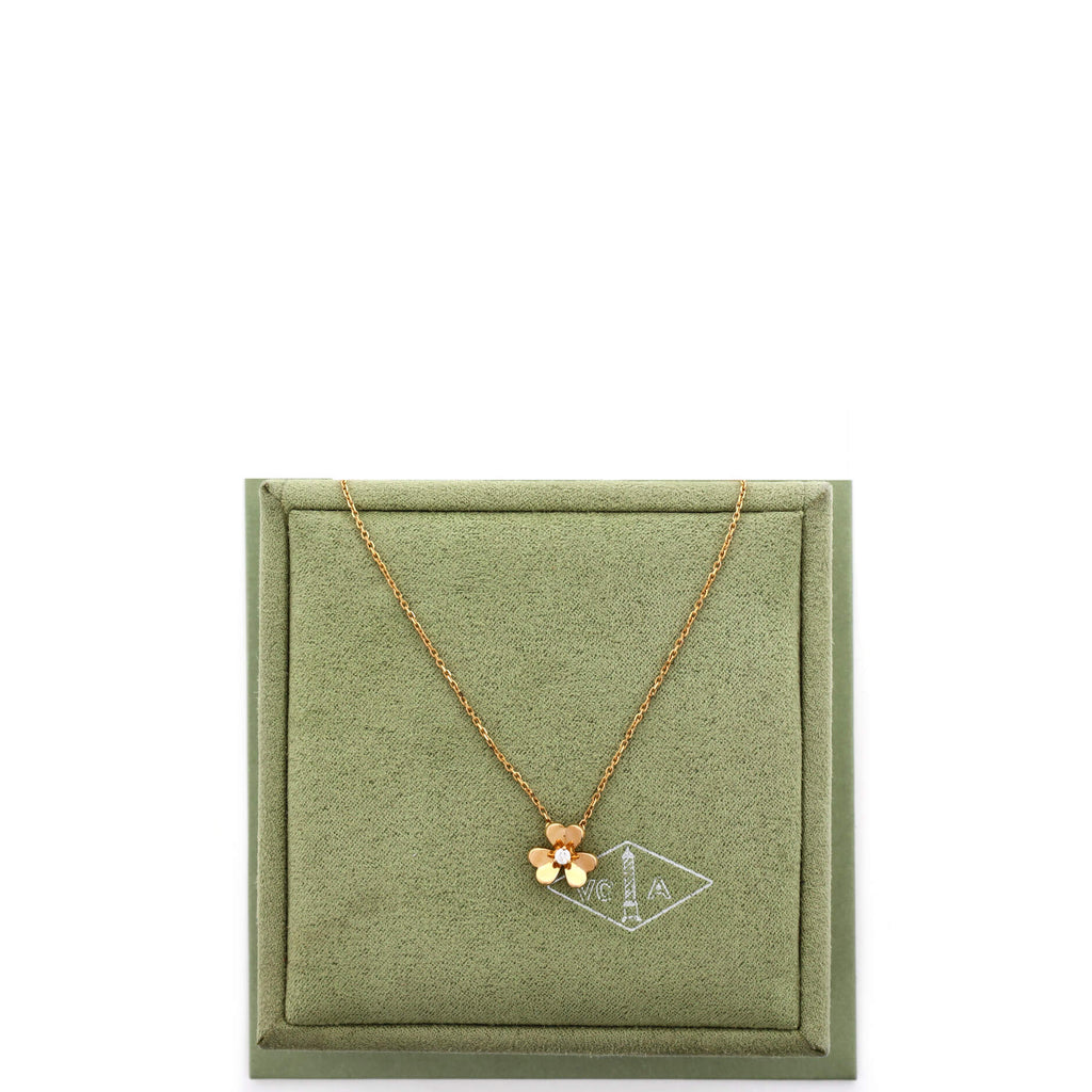 Frivole Pendant Necklace 18K Yellow Gold and Diamond Mini