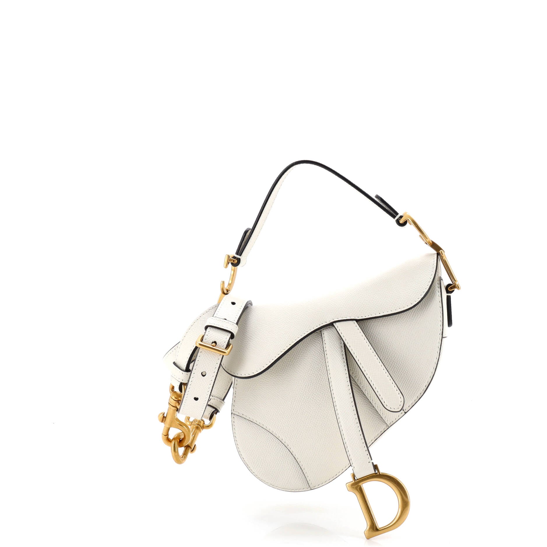 Saddle Handbag with Strap Leather Mini