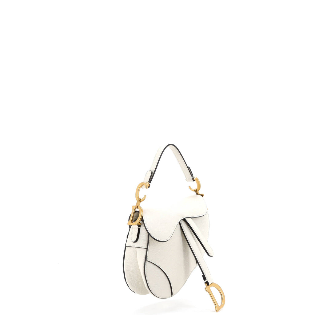 Saddle Handbag with Strap Leather Mini