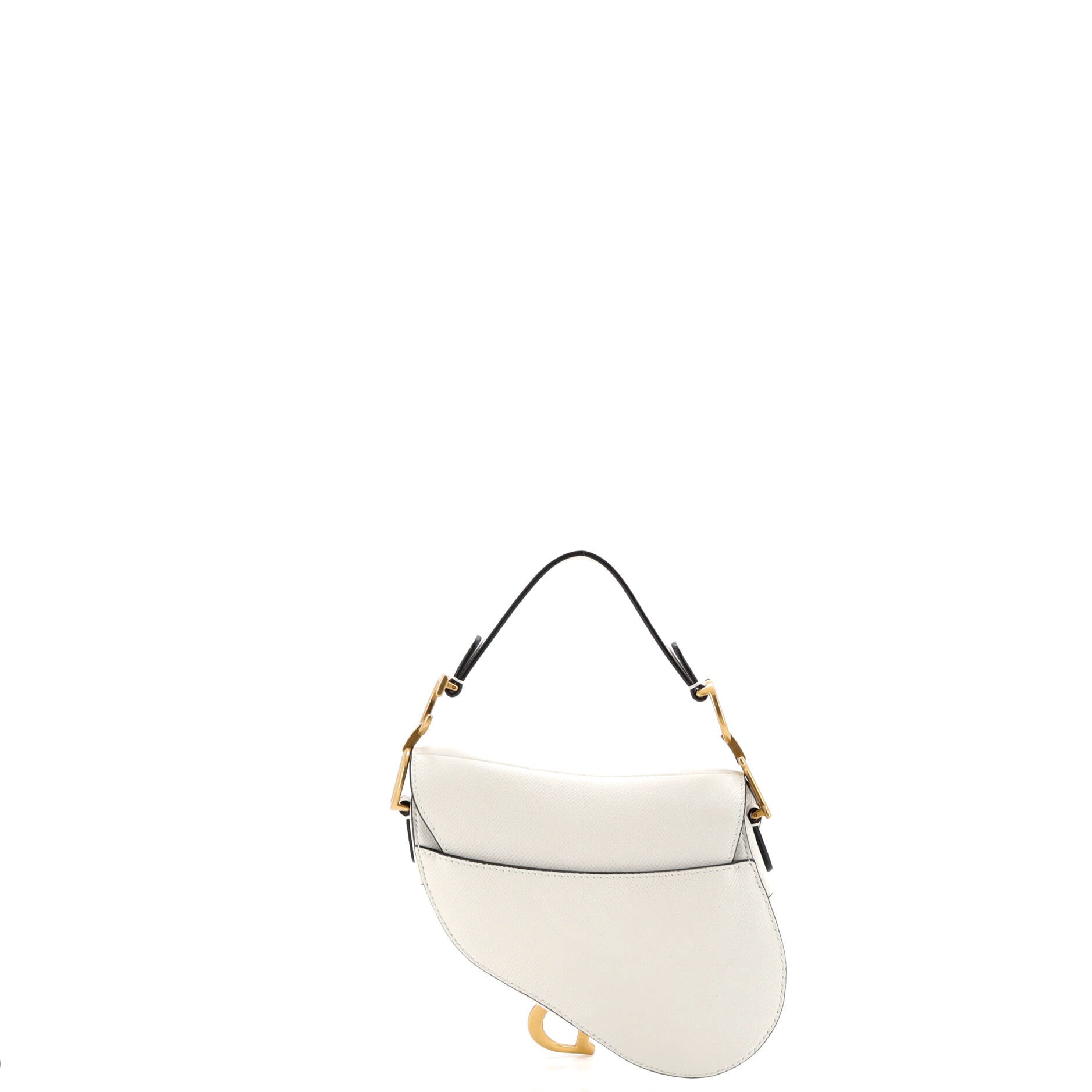 Saddle Handbag with Strap Leather Mini