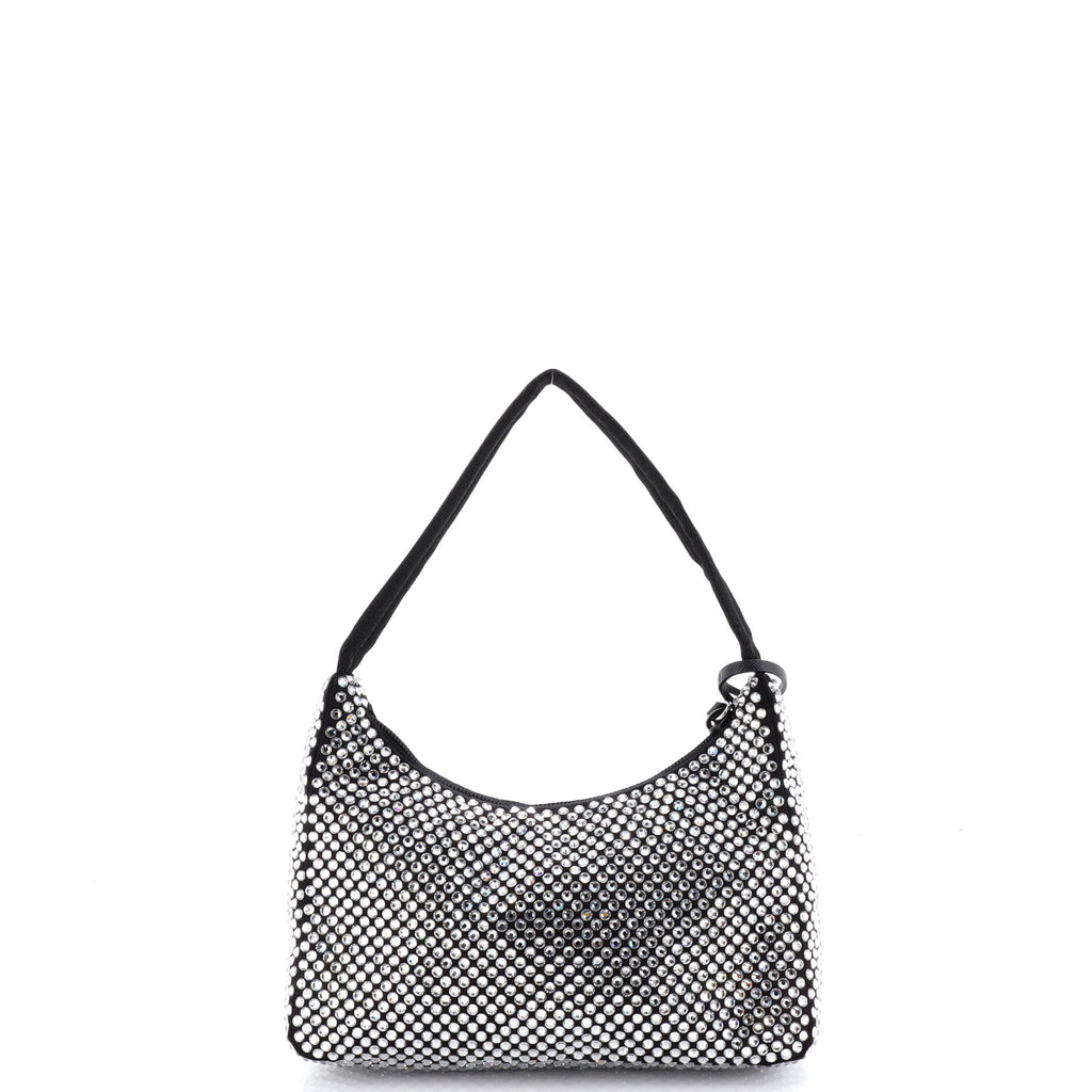 Re-Edition 2000 Hobo Crystal Embellished Satin Mini